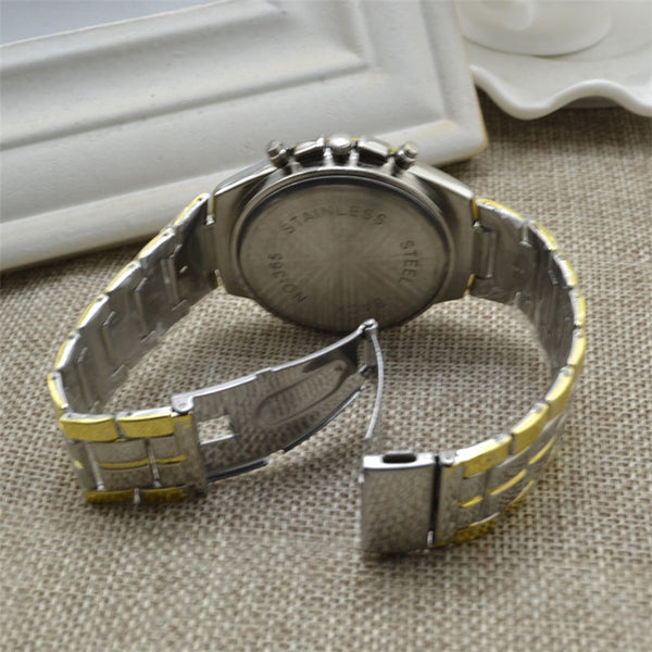 Reloj de Pulsera para Hombre Acero Inoxidable Esfera Grande Cuarzo Tres Ojos