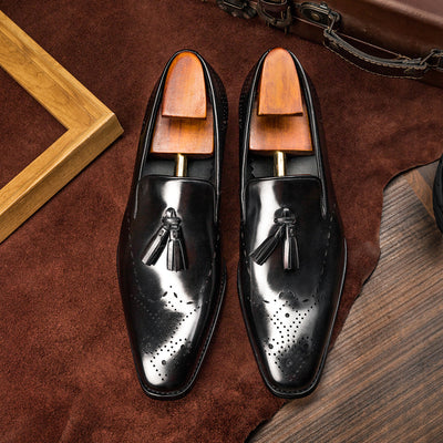 Zapatos Ejecutivos de Cuero Gamuza con Fleco - Estilo Británico para Hombre - Image 12