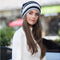Gorro de Lana Tejido a Rayas para Mujer