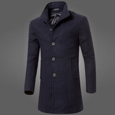 Abrigo Tipo Trinchera de Lana Pura para Hombre - Image 12