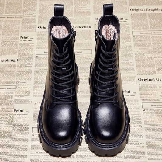 Botas Martin para Mujer con Forro de Felpa - Suela Gruesa Invierno