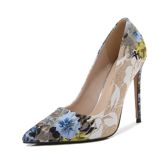Zapatos de Tacón Alto Bordados Estilo Europeo y Americano - Image 14