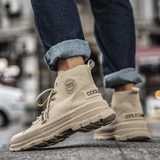 Zapatillas de Lona para Hombre con Suela Gruesa - Primavera y Otoño - Image 11
