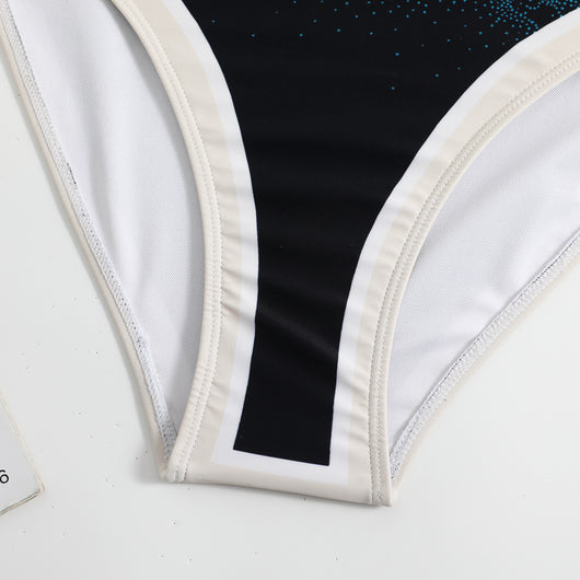 Traje de Baño Retro Una Pieza con Falda de Gasa - Image 32