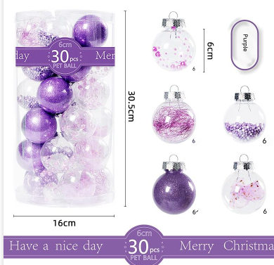 Pack 30 Esferas Navideñas Transparentes para Árbol - Image 11