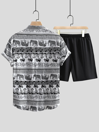 Camisa Casual Estampada de Manga Corta para Hombre - Image 11