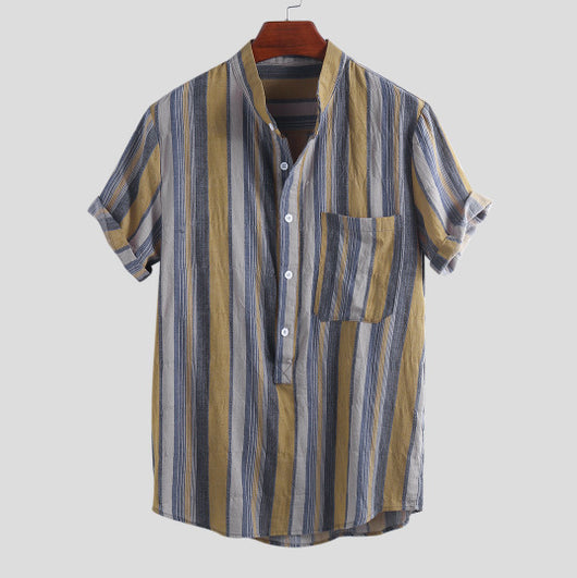 Camisa Hawaiana Estilo Explosión con Estampado de Solapa para Hombre - Image 8