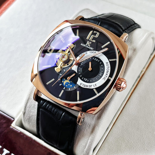 Reloj Automático Cuadrado para Hombre - Diseño Casual Resistente - Image 3