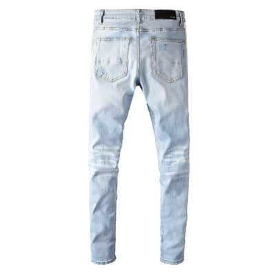 Pantalones Vaqueros Rotos Estilo Urbano para Hombre - Image 4