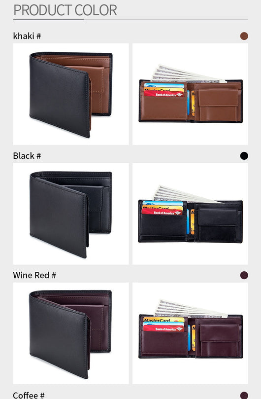 Billetera Trifold de Cuero Genuino para Hombre - Multifuncional - Image 19