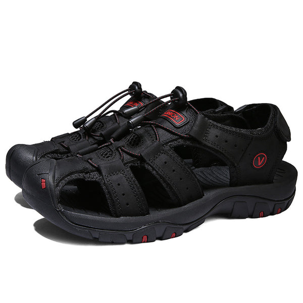 Sandalias Deportivas de Cuero para Hombre Talla Grande