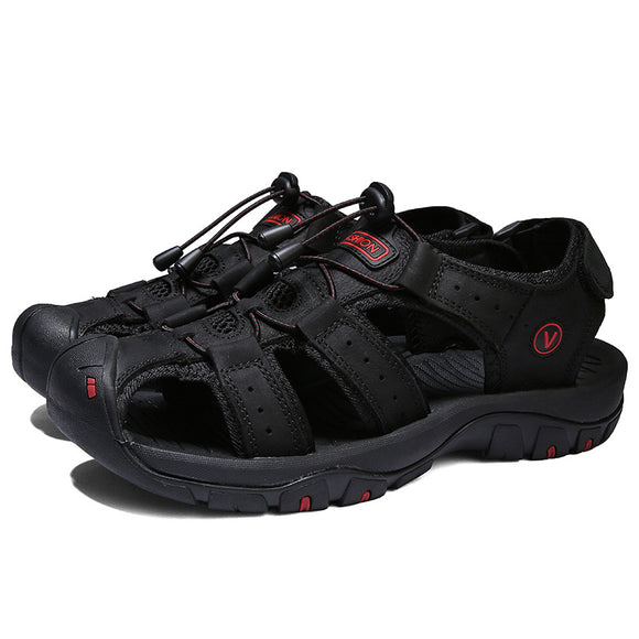 Sandalias Deportivas de Cuero para Hombre Talla Grande