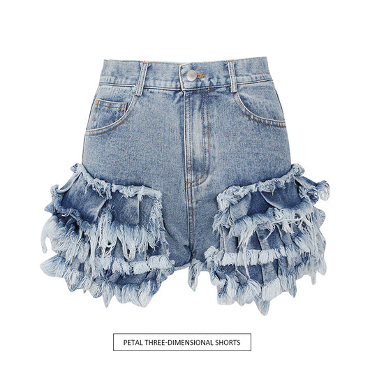 Shorts de Mezclilla Cintura Alta con Flecos y Hebilla - Estilo Sexy y Moderno - Image 10