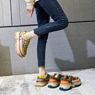 Zapatos Retro Étnicos de Cuero para Mujer con Suela de Succión - Image 6