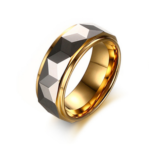 Anillo de Tungsteno y Oro para Hombre - Diseño Moderno - Image 2