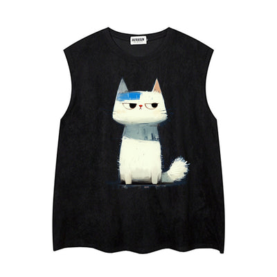Playera Estampada Gatito Artista para Hombre - Image 6