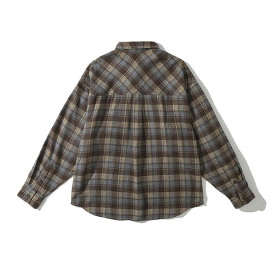 Camisa Cuadriculada Retro para Hombre con Manga Larga y Corte Holgado - Image 13