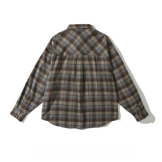 Camisa Cuadriculada Retro para Hombre con Manga Larga y Corte Holgado - Image 13