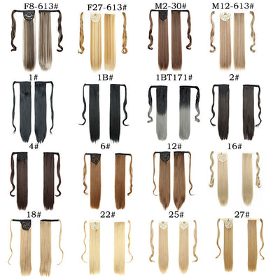 Cola de Caballo Extensible con Velcro - Cabello Liso Europeo - Image 18