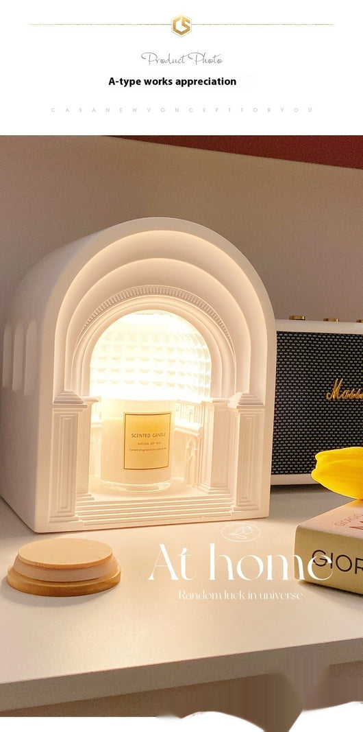 Lámpara Decorativa Retro de Yeso - Luz Ambiente sin Fuego - Image 10