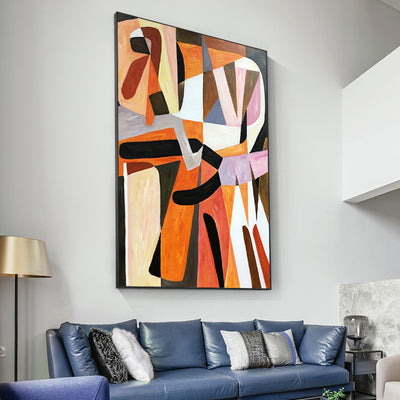 Cuadro Abstracto Óleo Pintado a Mano para Pasillos y Espacios Modernos - Image 8