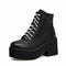 Botas Martin de Cuero Grueso Estilo Punk Harajuku con Cierre