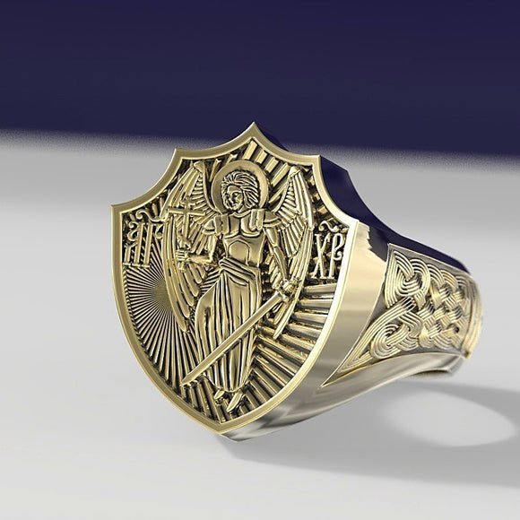 Anillo Ángel Griego de Bronce - Diseño Creativo Personalidad