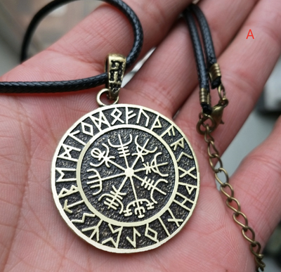Anillo Amuleto de Runas Vikingas Símbolo Nórdico con Colgante - Image 8