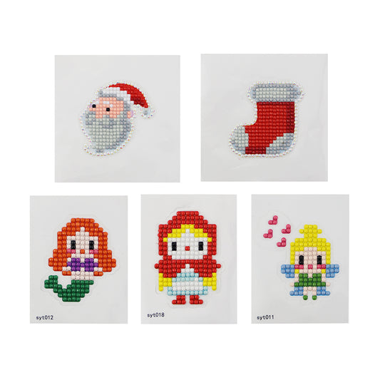Kit de Stickers de Diamantes 5D para Niños - Manualidades Creativas para Navidad