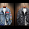 Chaqueta de Mezclilla Desgarrada Casual