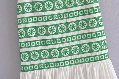 Falda Midi Talle Alto Reductora con Bordados - Image 4