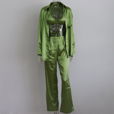 Conjunto de Tres Piezas: Chaleco, Camisa y Pantalón Recto para Mujer - Image 15