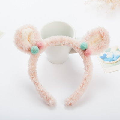 Diadema con orejas de peluche