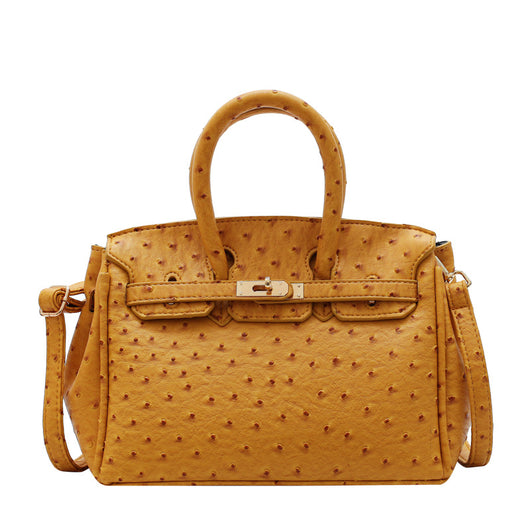 Bolso de Mano con Patrón de Avestruz - Image 4