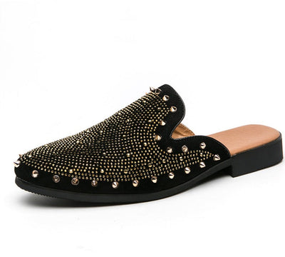 Zapatos de Tacón Drag Metalizado con Cristales y Punta Afilada para Hombre - Image 3
