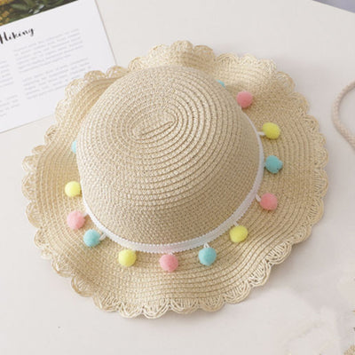 Sombrero de Paja para Niñas con Protección Solar - Image 2