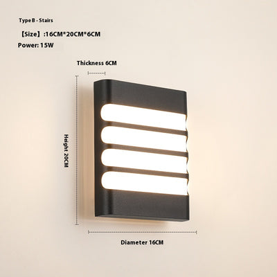 Lámpara LED Impermeable para Balcón y Jardín - Diseño Moderno Minimalista - Image 18