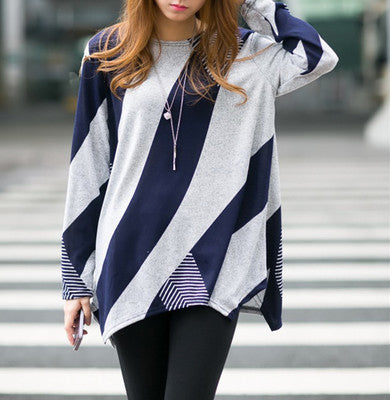 Chaqueta Larga Suelta con Patrón de Rayas - Diseño Moderno y Versátil - Image 6