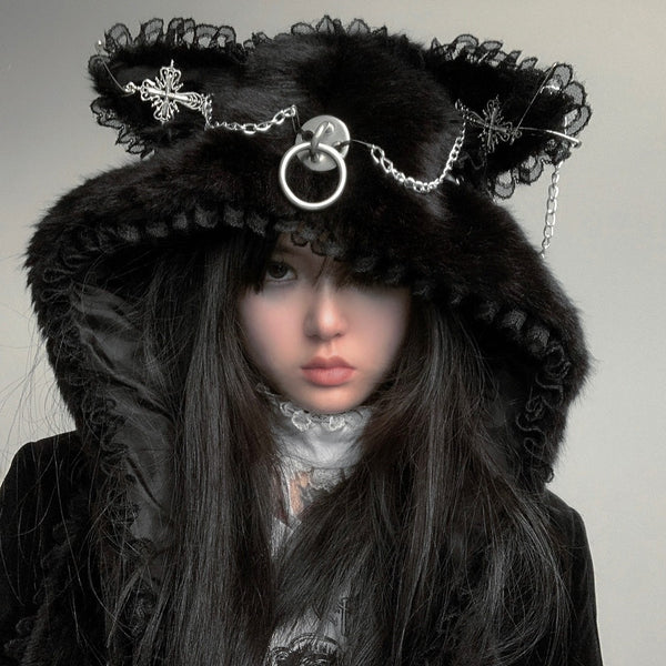 Gorro Navideño con Orejas de Gato
