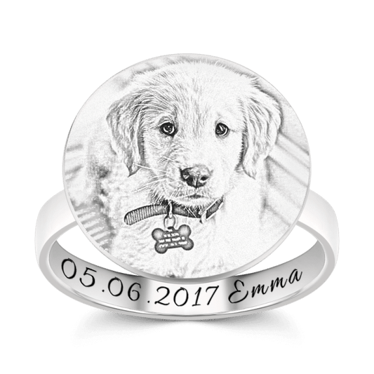 Anillo Personalizado para Mascotas en Plata 925