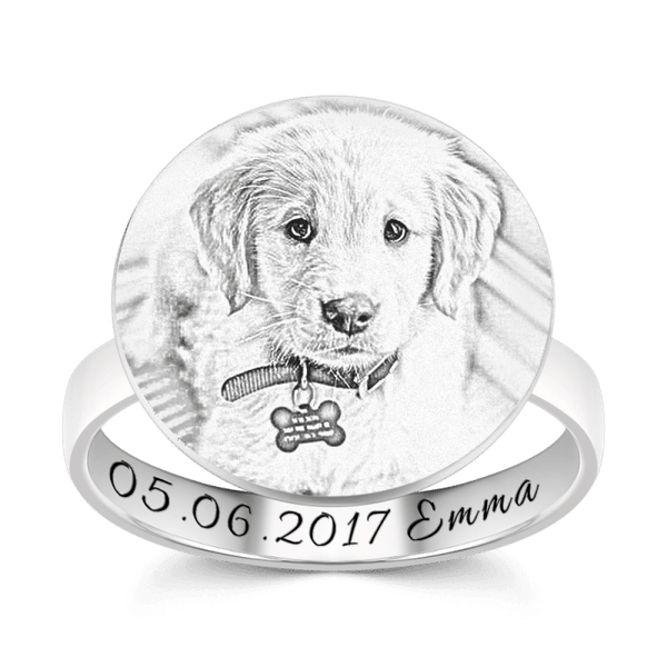 Anillo Personalizado para Mascotas en Plata 925