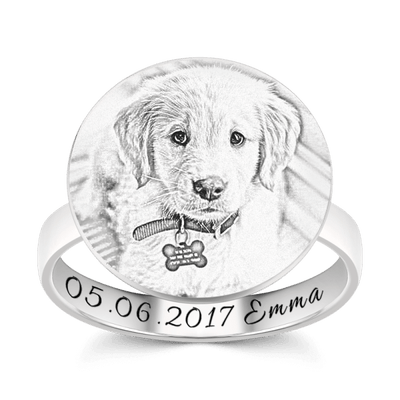 Anillo Personalizado para Mascotas en Plata 925
