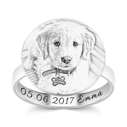 Anillo Personalizado para Mascotas en Plata 925