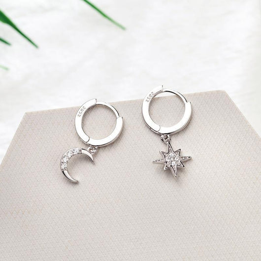 Aretes Estrella Luna Diamante - Diseño Versátil y Personalizado - Image 5