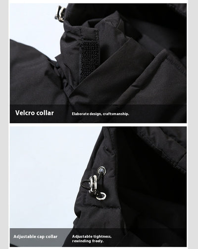 Chaqueta Impermeable con Plumón para Hombre - Corte Holgado con Capucha - Image 11