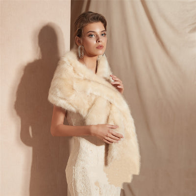 Estola de Piel Sintética de Zorro para Novia - Chal Elegante Invierno - Image 9