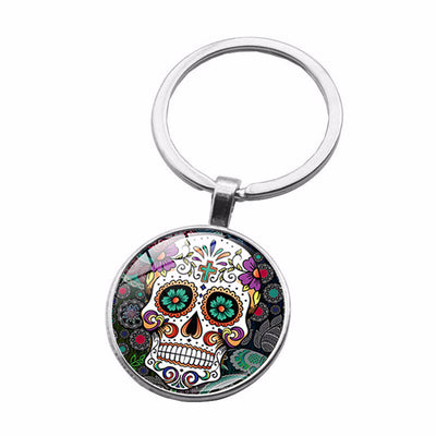 Dije Calavera de Azúcar - Llavero Metal con Gema de Tiempo - Image 7