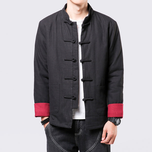 Chaqueta Acolchada Hombre con Botones de Disco - Diseño Minimalista