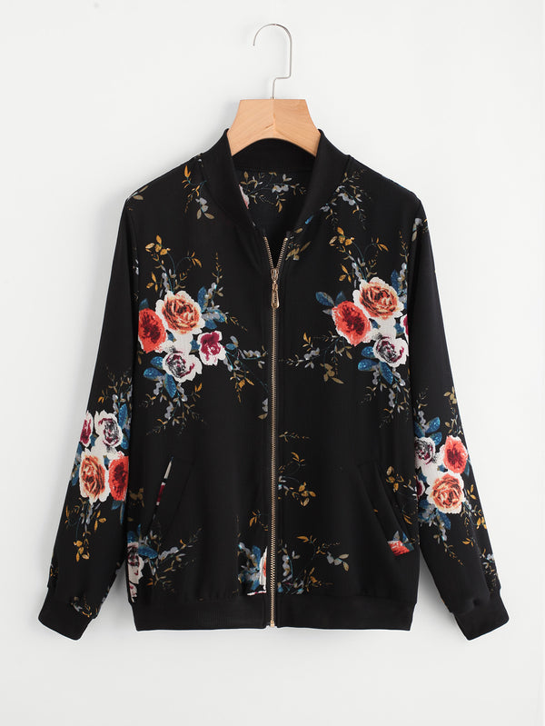 Cardigan Estampado con Cierre