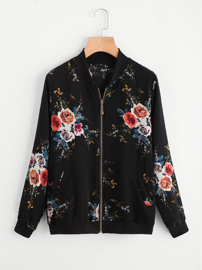 Cardigan Estampado con Cierre